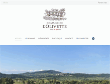 Tablet Screenshot of domaine-olivette.com
